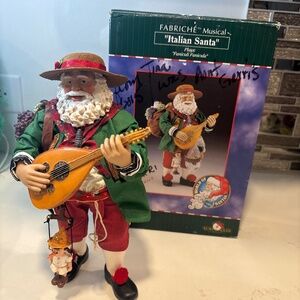 Kurt Adler Musical Fabriche Italian Santa Figurine 10.5” Figure Italy